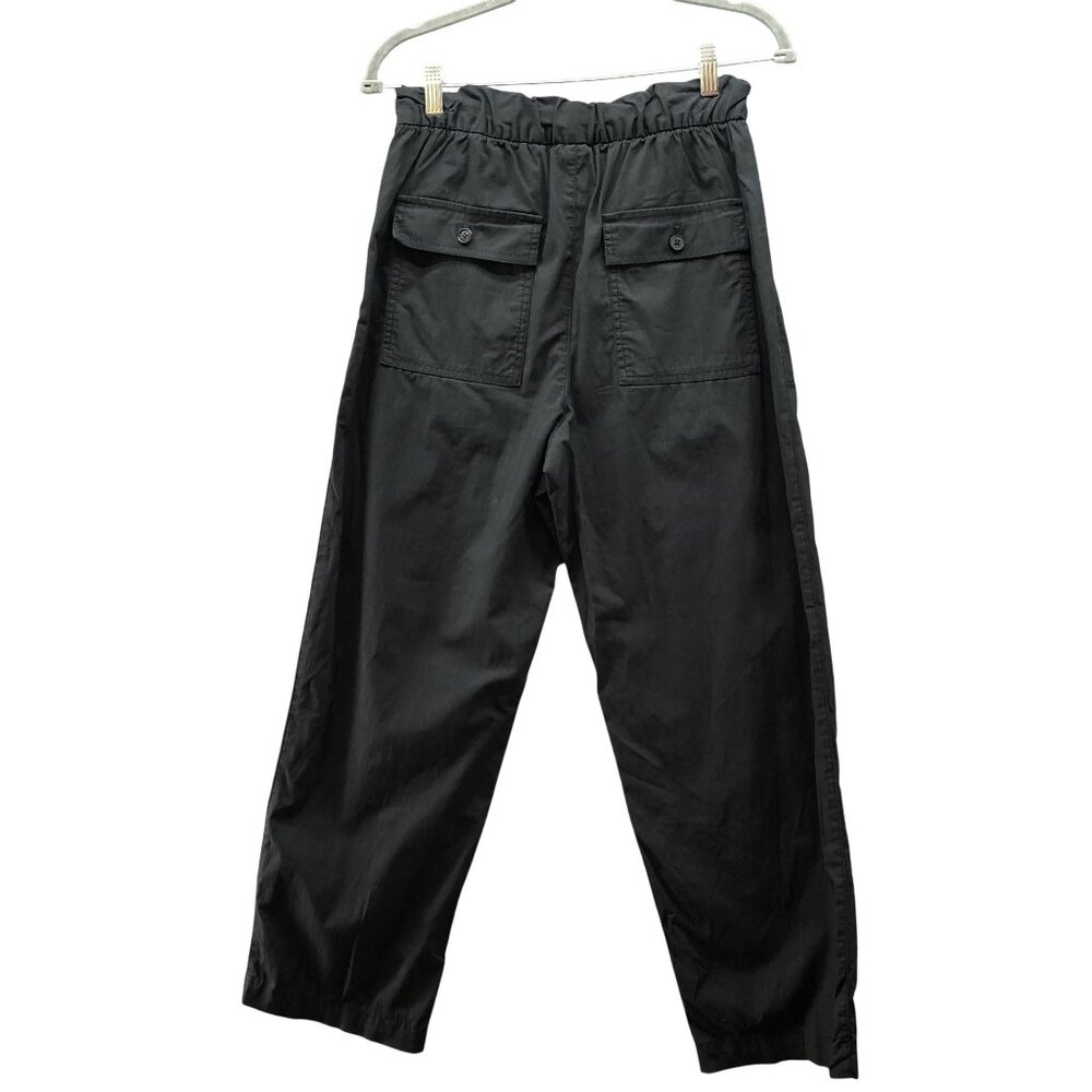 Gap Off Duty Khaki Pants Womens XS Black Relaxed Easy Pull On High Rise - Picture 2 of 9